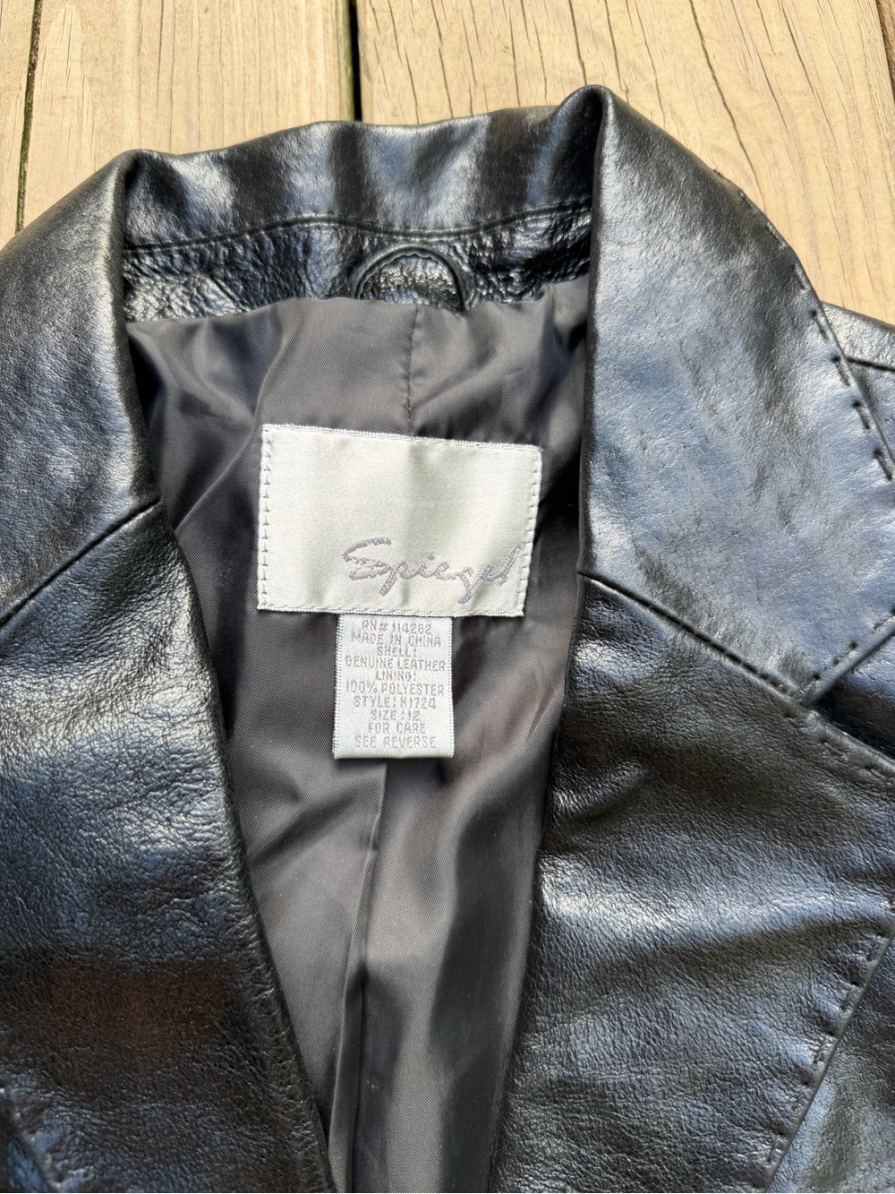 Speidel Black Leather Blazer Jacket - Picture 4 of 6